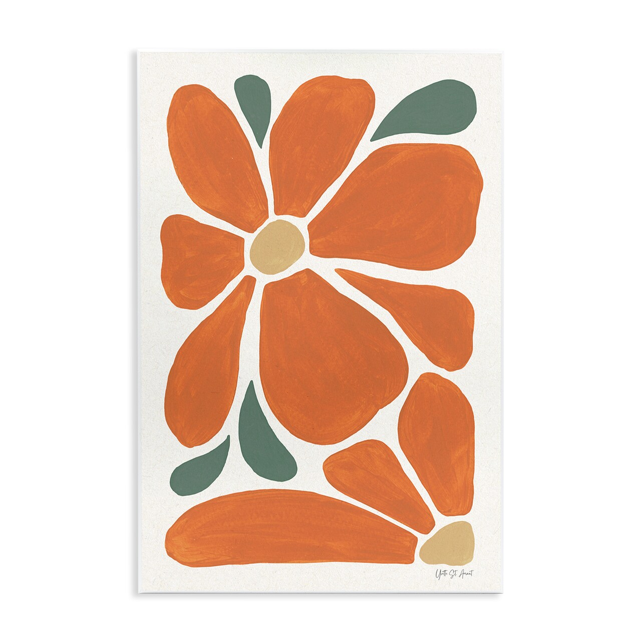 Stupell Industries Minimal Mod Orange Flowers Wall Plaque By Yvette St. Amant